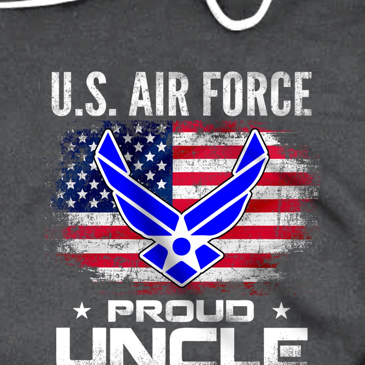 U.S Air Force Proud Uncle With American Flag Gift Veteran Pullover Hoodie