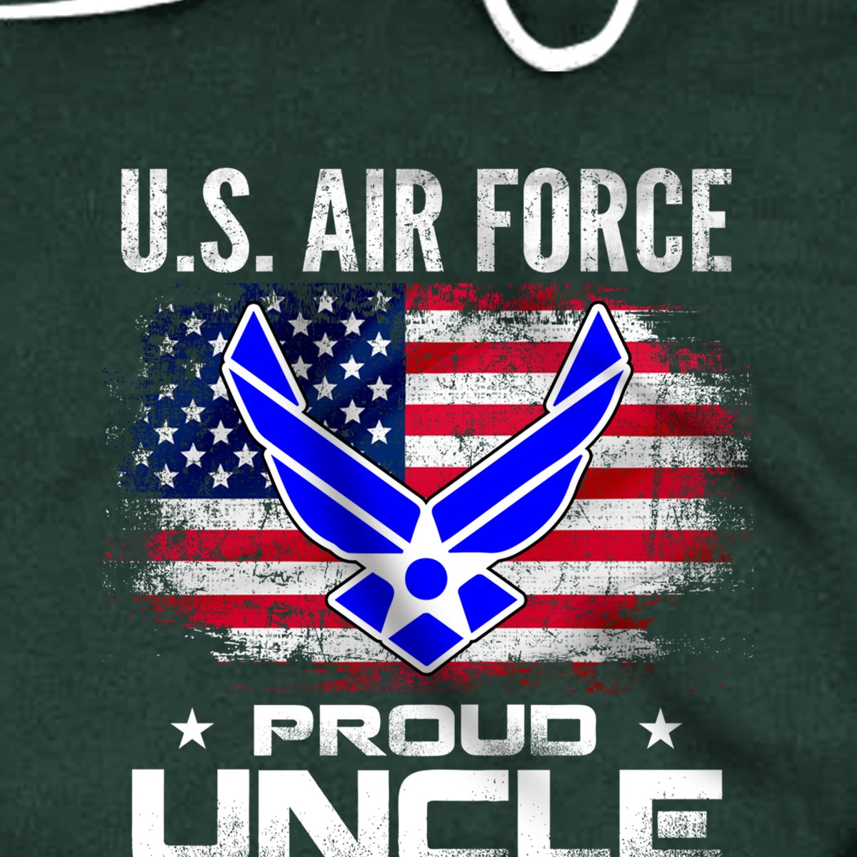 U.S Air Force Proud Uncle With American Flag Gift Veteran Pullover Hoodie