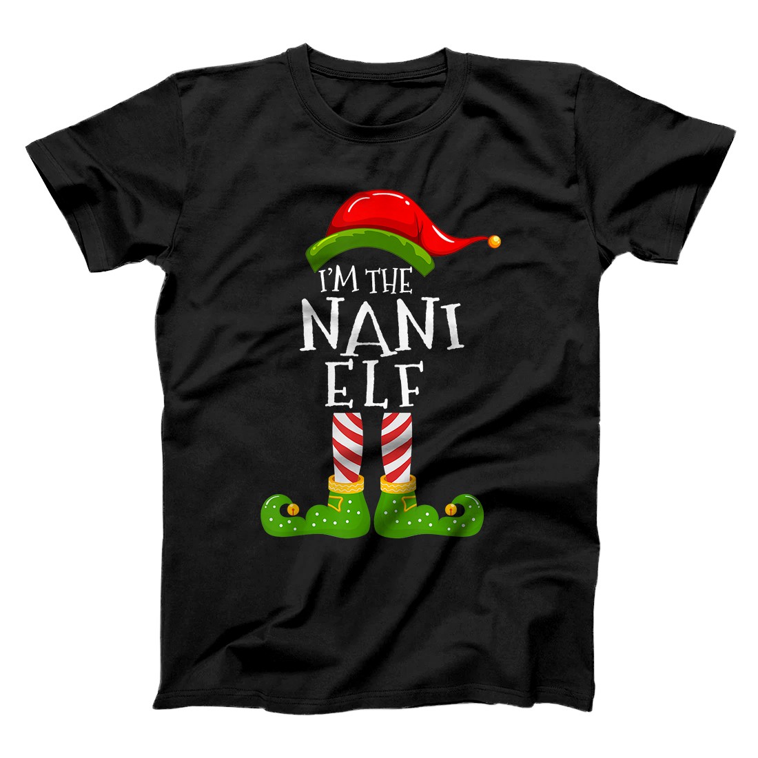 Personalized I'm The Nani Elf Group Matching Family Christmas Pyjamas T-Shirt
