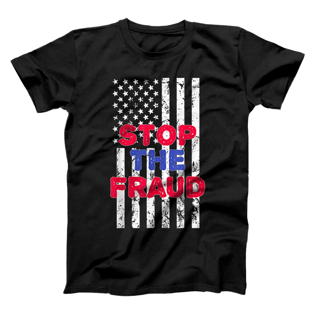Personalized Stop The Fraud Political Vintage USA Flag T-Shirt