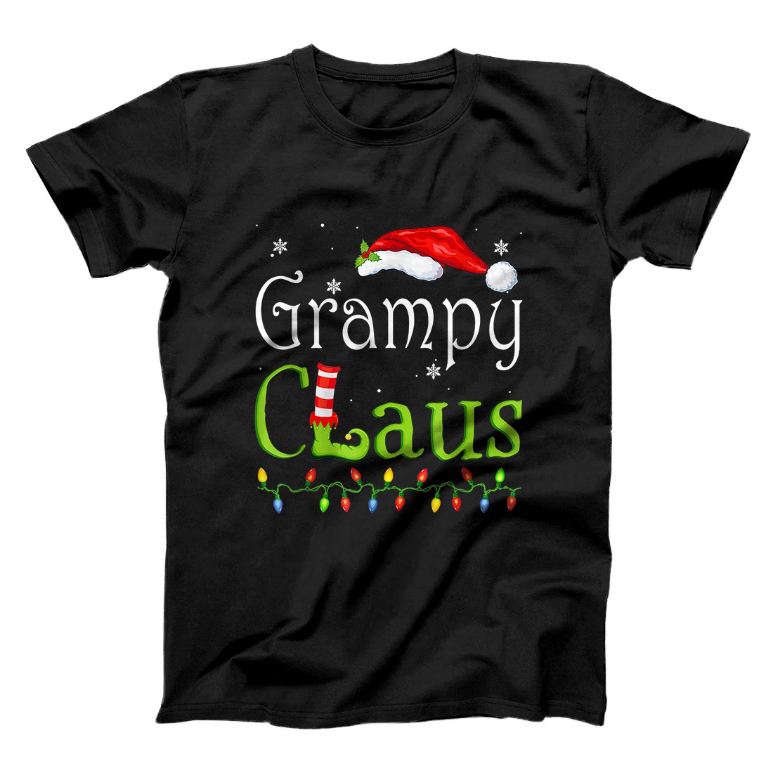 Personalized Grampy Claus Funny Family Santa Pajamas Christmas Gifts T-Shirt