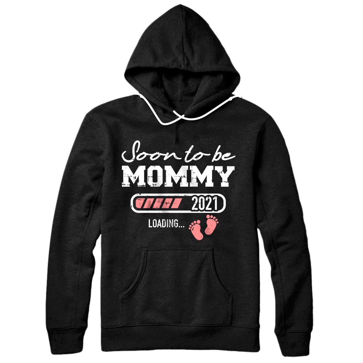 Personalized Soon to be mommy 2021 mom loading Pullover Hoodie