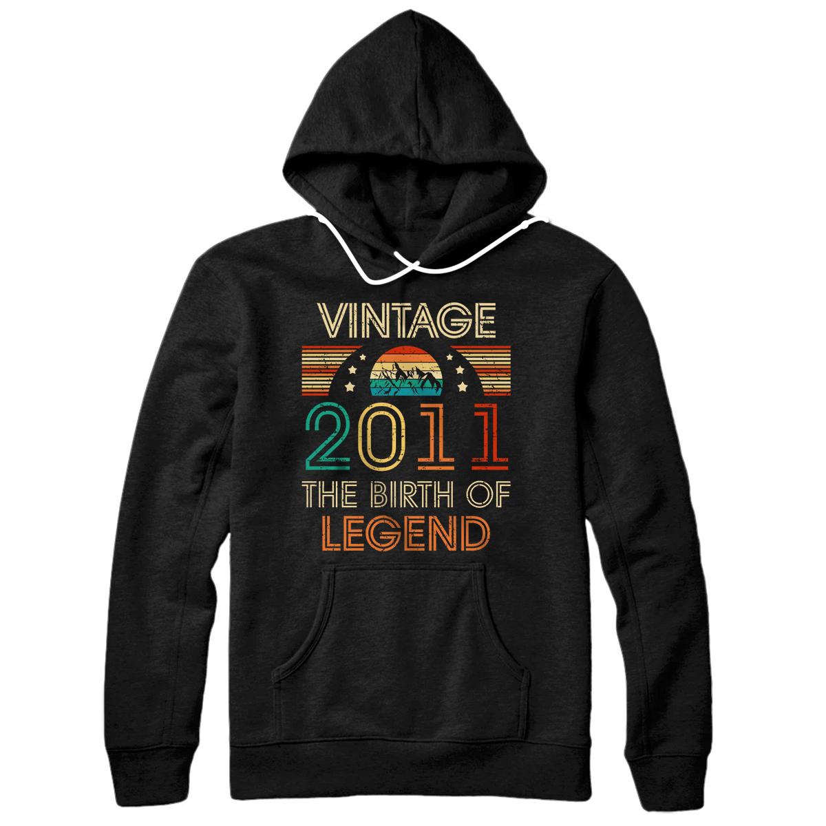 Personalized Retro Vintage 2011 9th Birthday Gifts 9 Year Old 9th Bday Pullover Hoodie