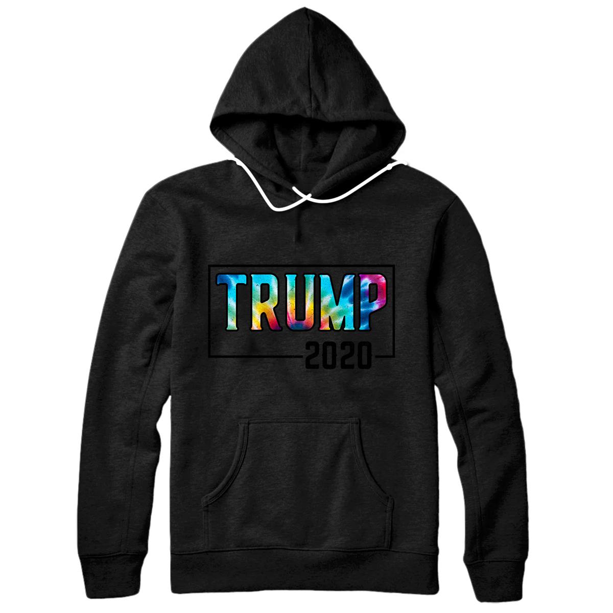 Personalized Trump 2020 Tie Dye Rainbow- Election 2020 Republican Support Pullover Hoodie