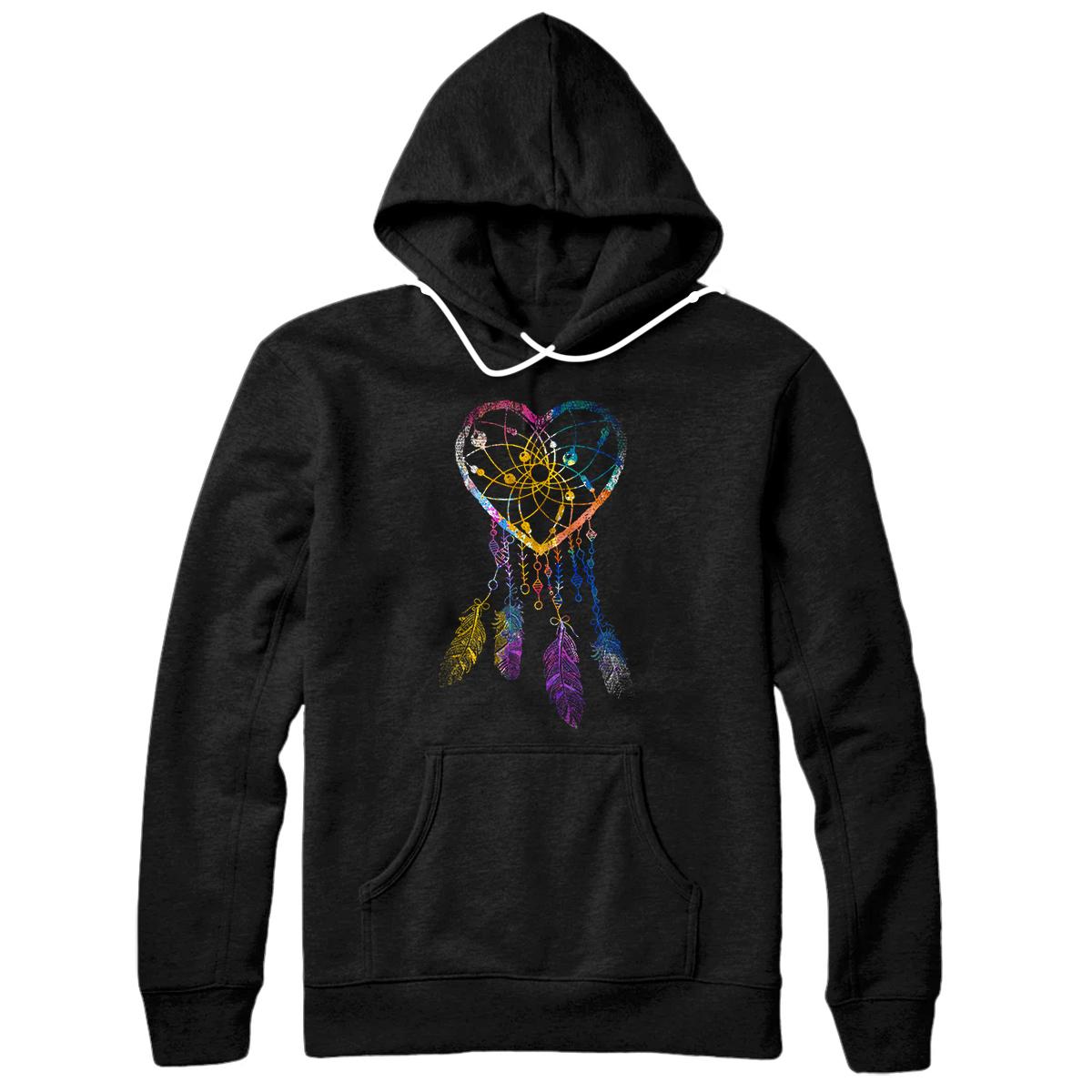 Personalized Valentines Day Gift Heart Native American Dream Catcher Pullover Hoodie