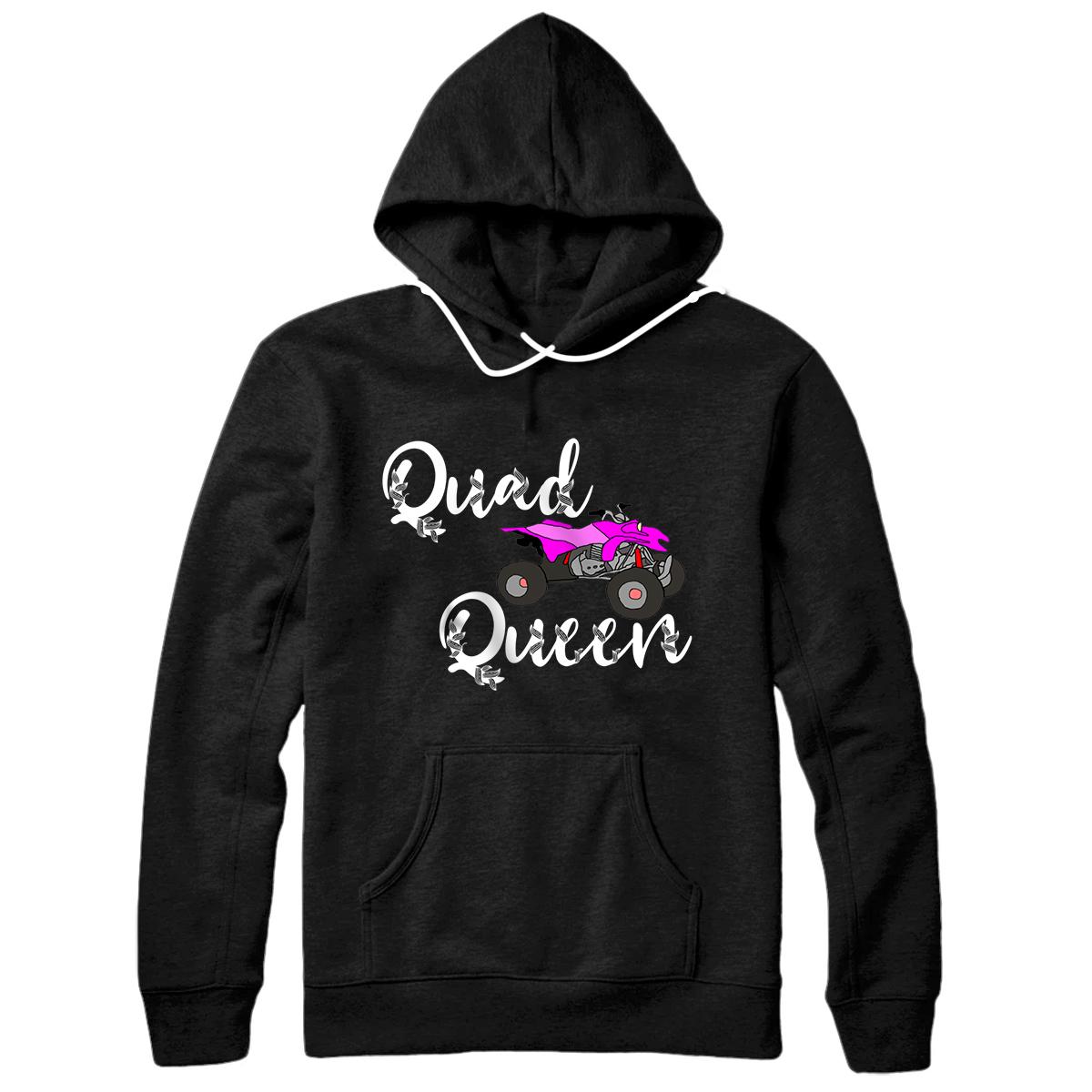 Personalized Quad Queen ATV Quad Biker Girl Driving Four Wheeler Bikes Pullover Hoodie