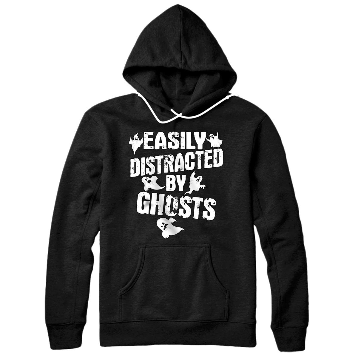 Personalized Easily Distracted By Ghosts Hunter Gift Ghost Hunting Pullover Hoodie