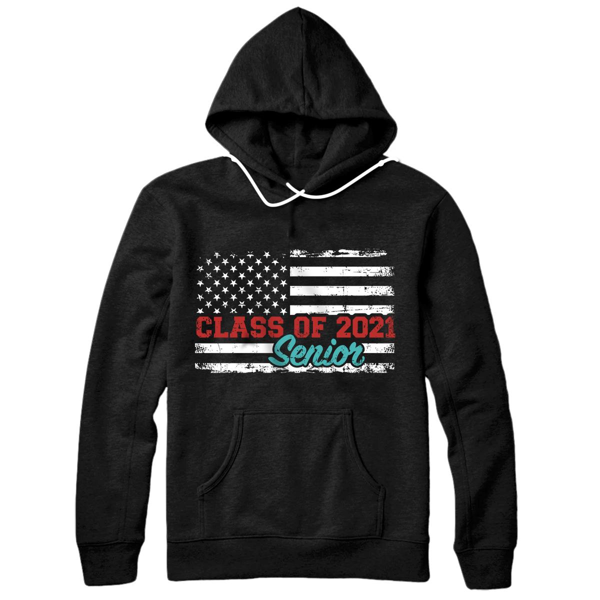 Personalized Class of 2021 senior US flag Pullover Hoodie