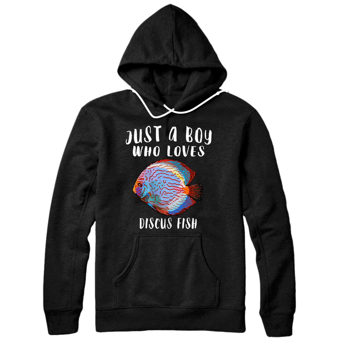 Personalized Just A Boy Who Loves Discus Fish Fish Lover Pullover Hoodie