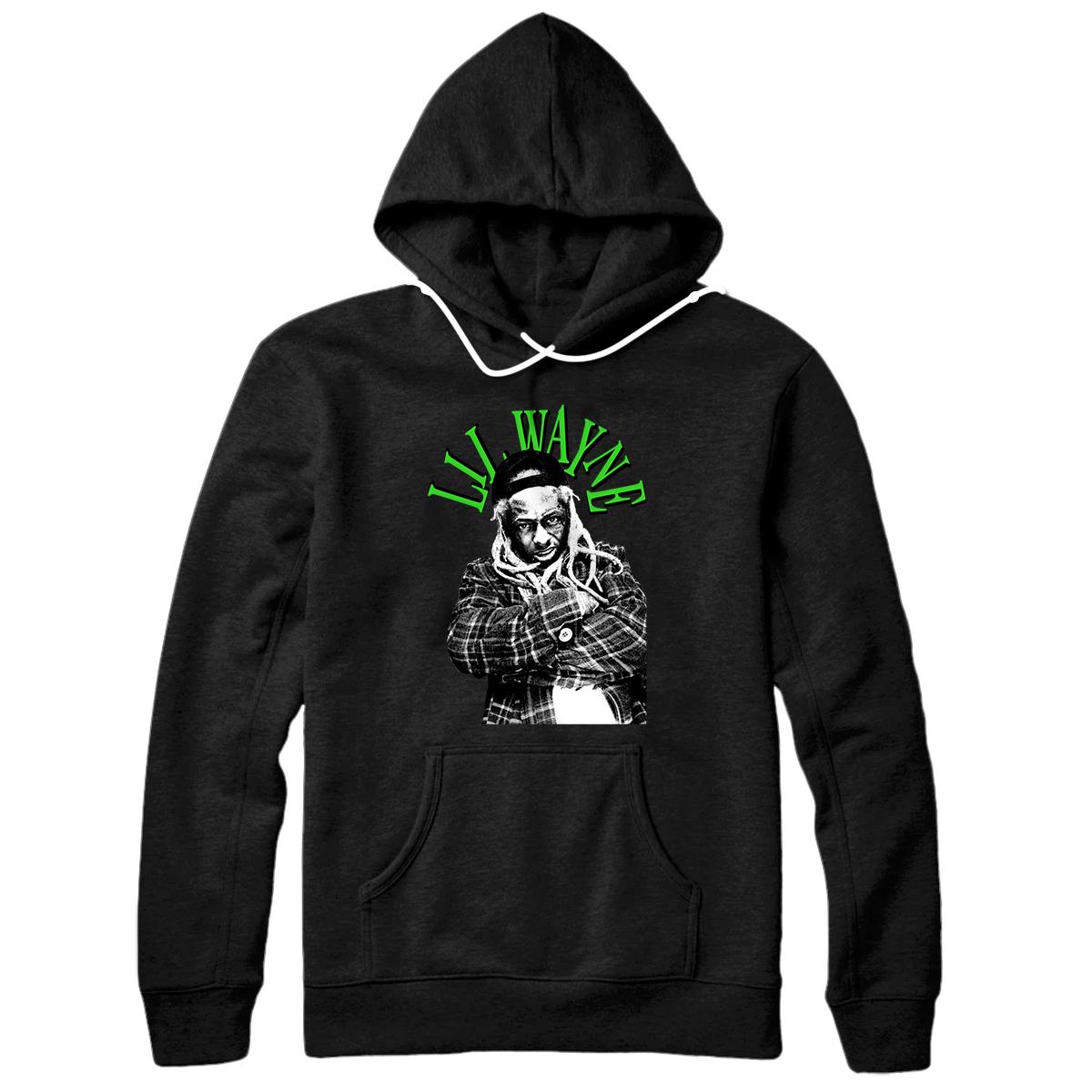Personalized Lil Wayne Green Photo Pullover Hoodie