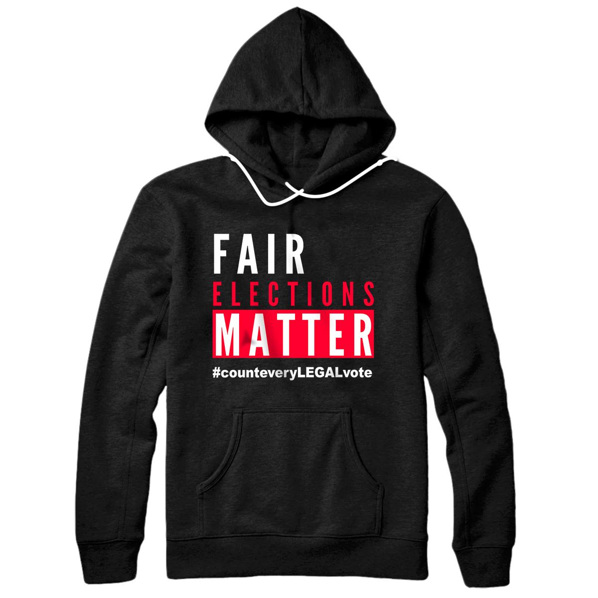 Personalized Fair Elections Matter - A Minimalist 2020 Election Graphic Pullover Hoodie