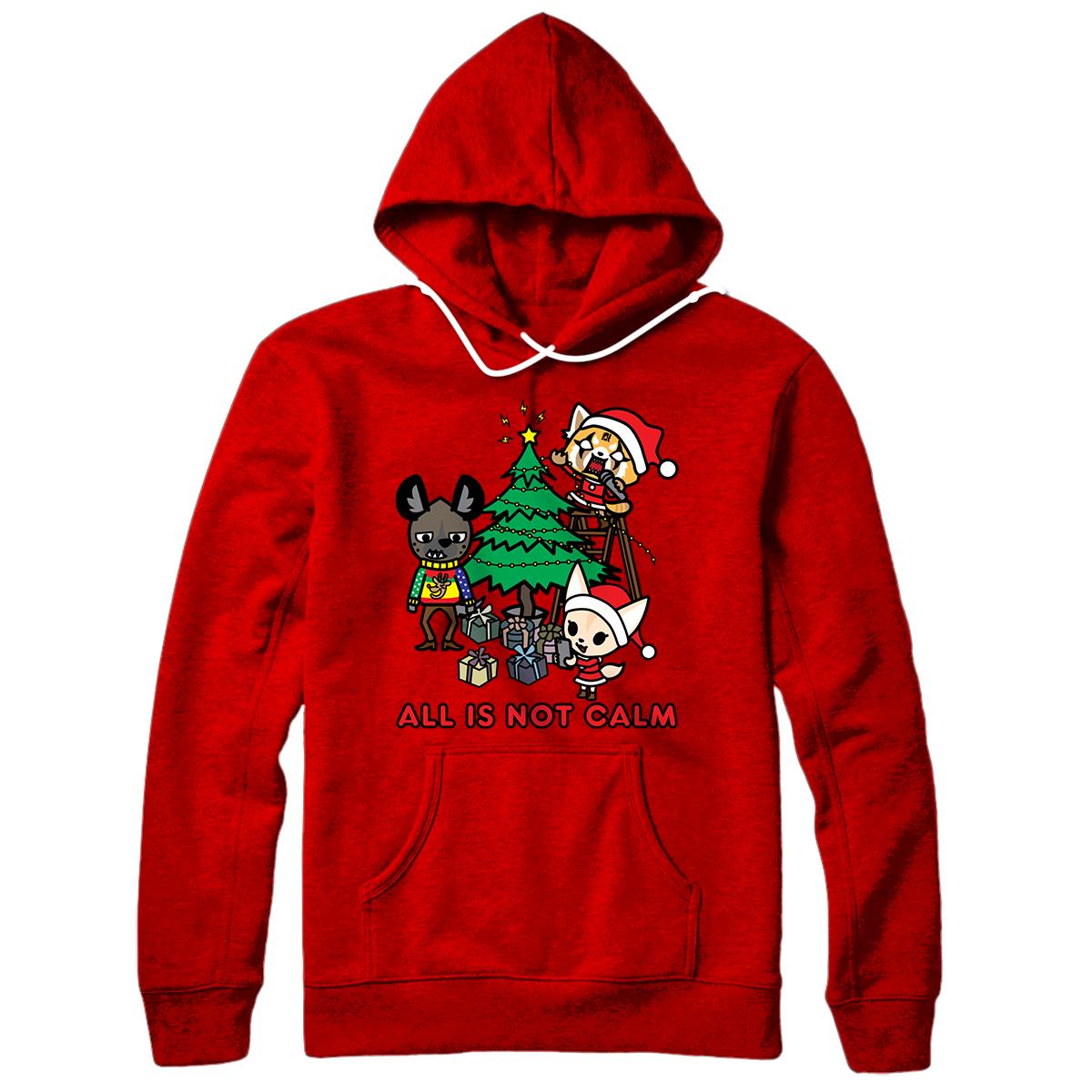 Personalized Aggretsuko All Is Not Calm Christmas Pullover Hoodie - All ...