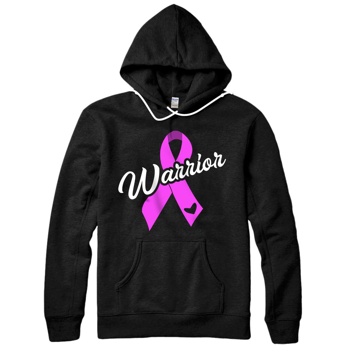 Personalized Warrior Breast Cancer Awareness Ribbon Pullover Hoodie