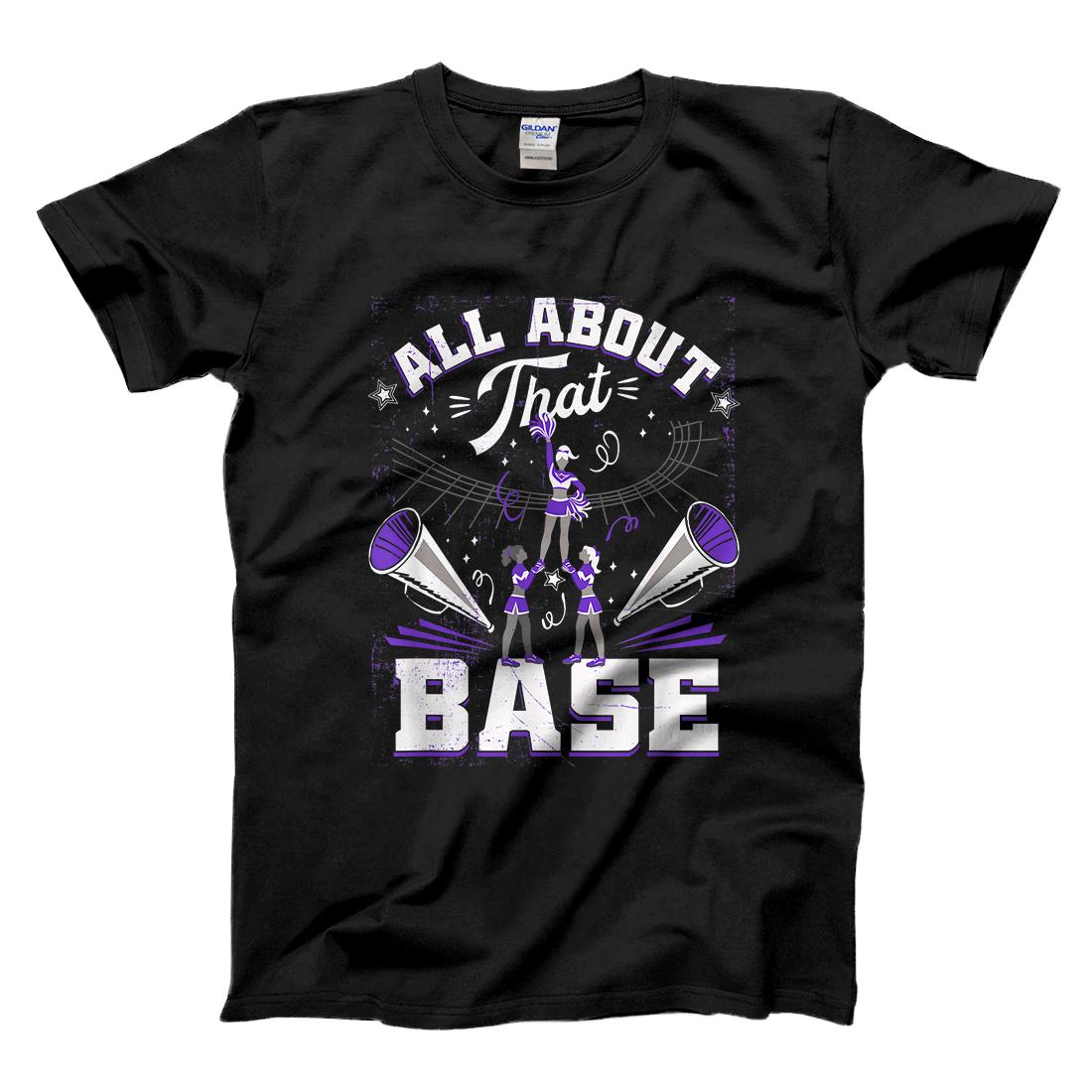 Personalized Funny Cheerleading All About That Base Cheer Leader Gift T-Shirt
