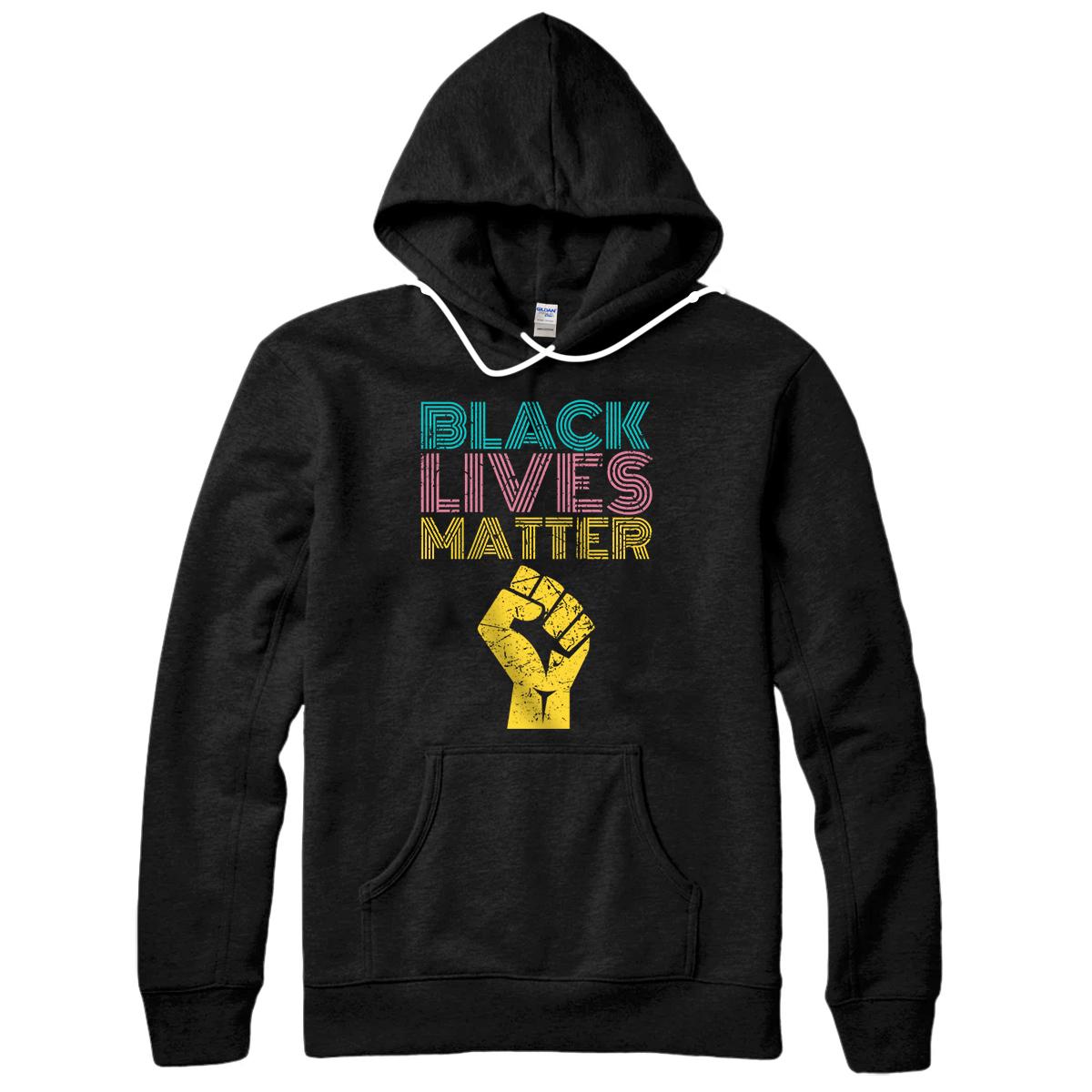 Personalized Black Lives Matter Equal Rights BLM Protest With Fist Hand Pullover Hoodie
