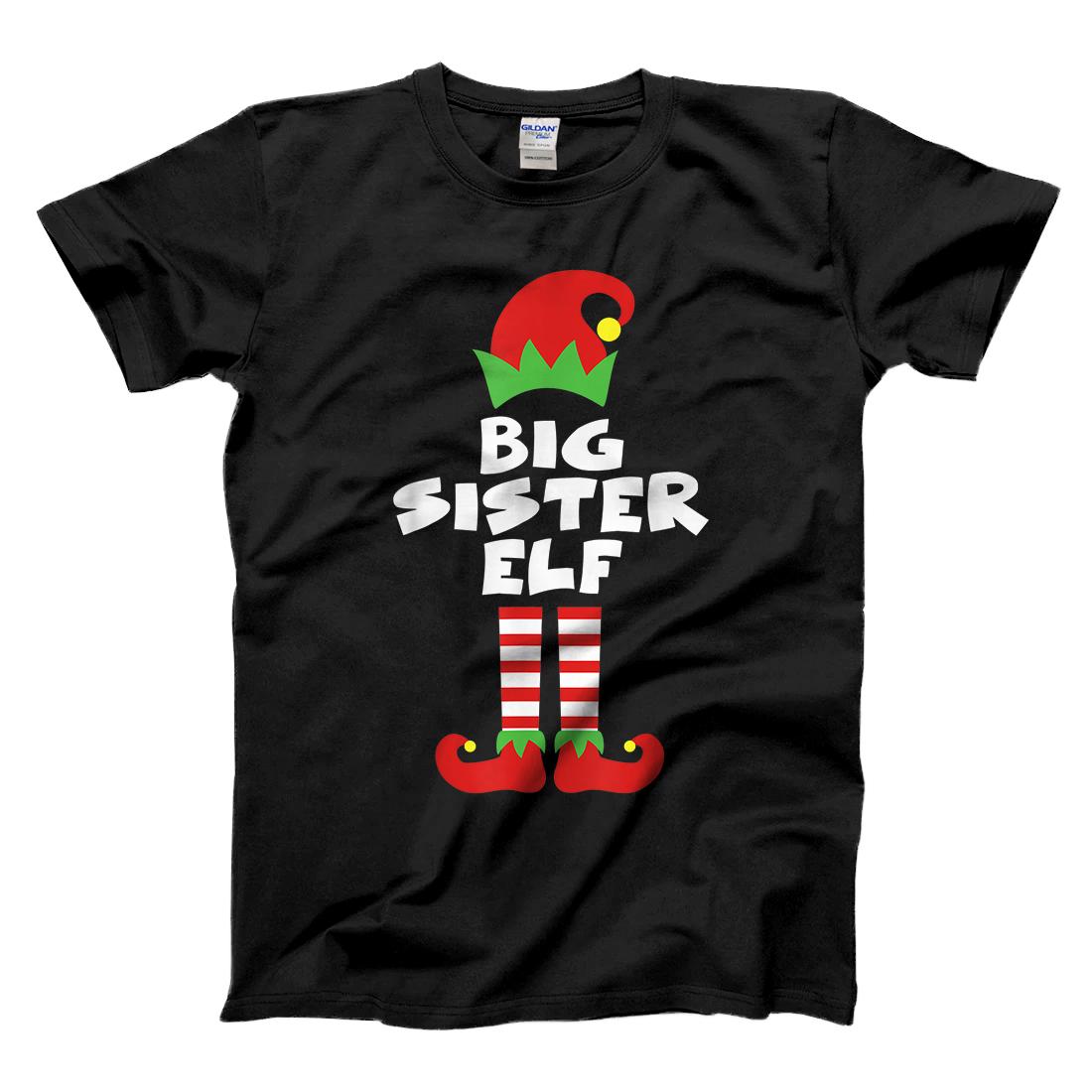 Personalized Big Sister Elf Matching Family Christmas Adorable Costume T-Shirt