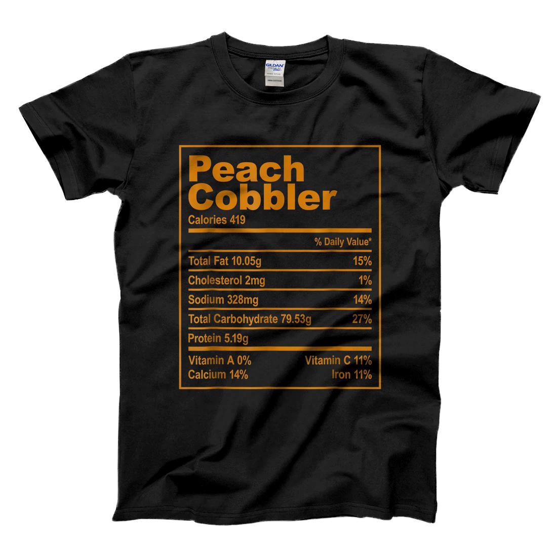 Personalized Funny Peach Cobbler Nutrition Facts Thanksgiving Costume T-Shirt