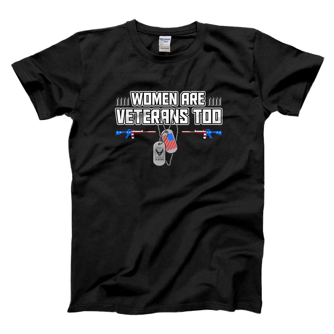 Personalized Women Are Veterans Too US AIR FORCE Dog Tag's Printed T-Shirt