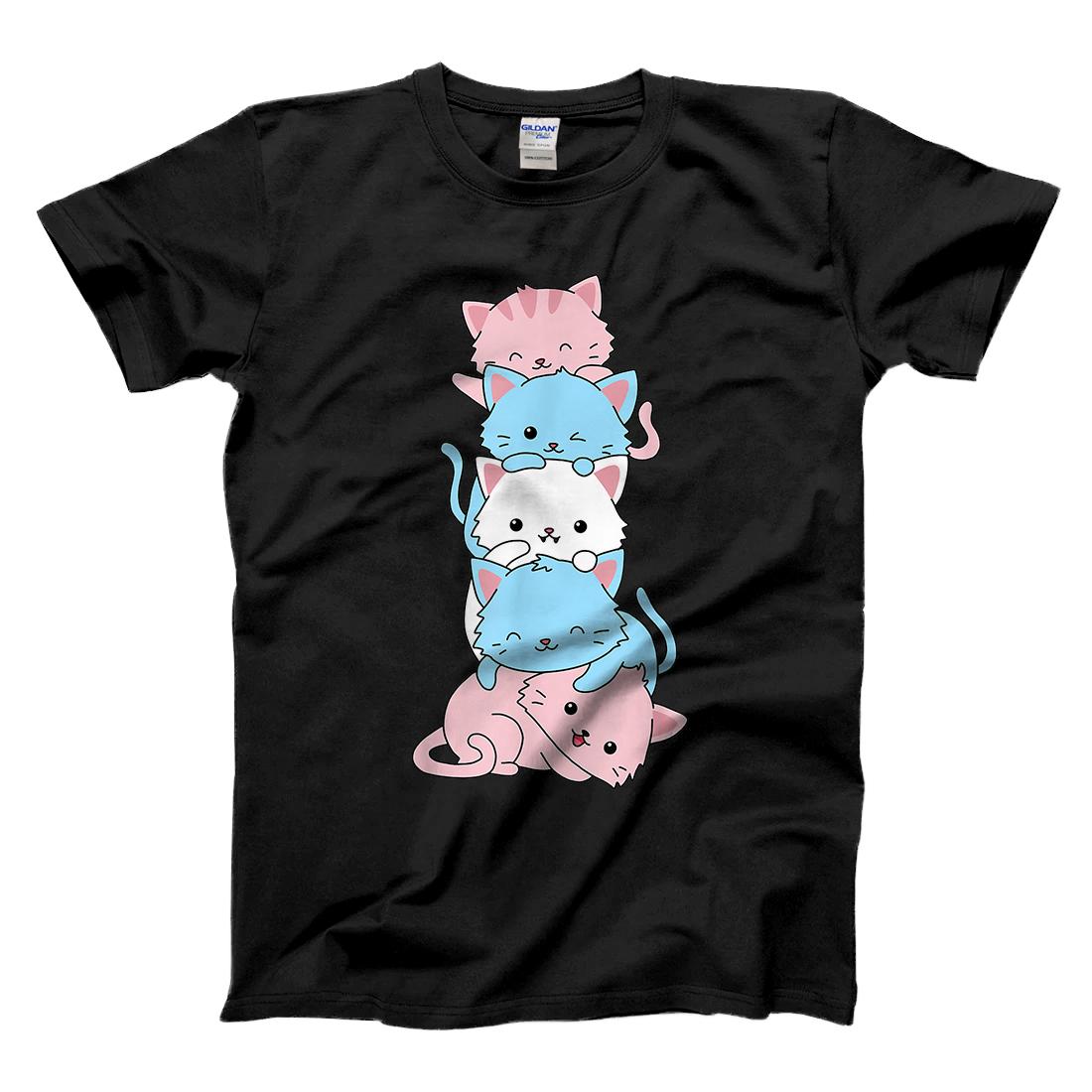 Personalized Kawaii Cat Shirt Japanese Anime Gifts LGBT Transgender Flag T-Shirt