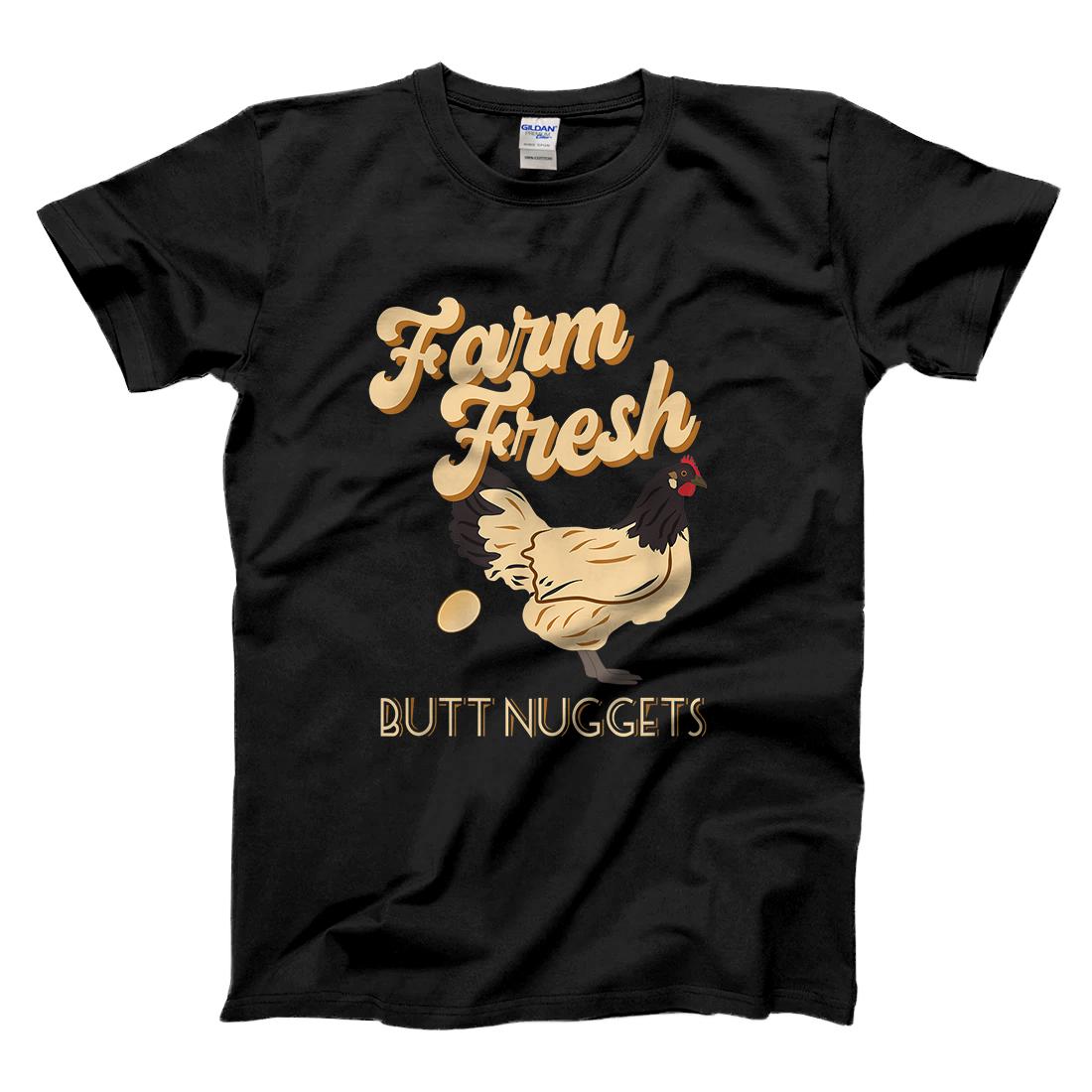 Personalized Farm Fresh Butt Nuggets Funny Chicken Farmer Christmas Gift T-Shirt