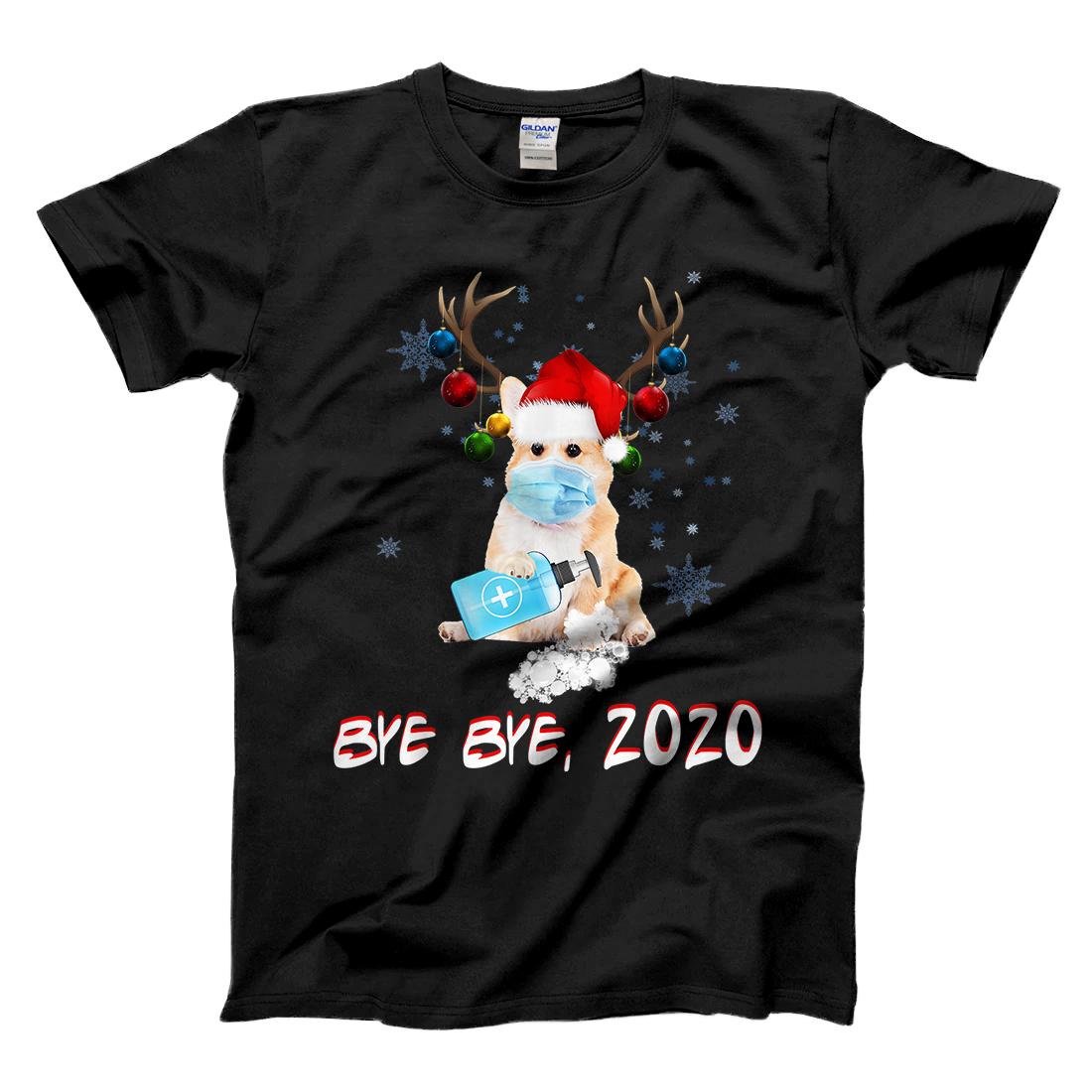 Personalized Corgi Dog Bye Bye 2020 Christmas New Year Gifts T-Shirt