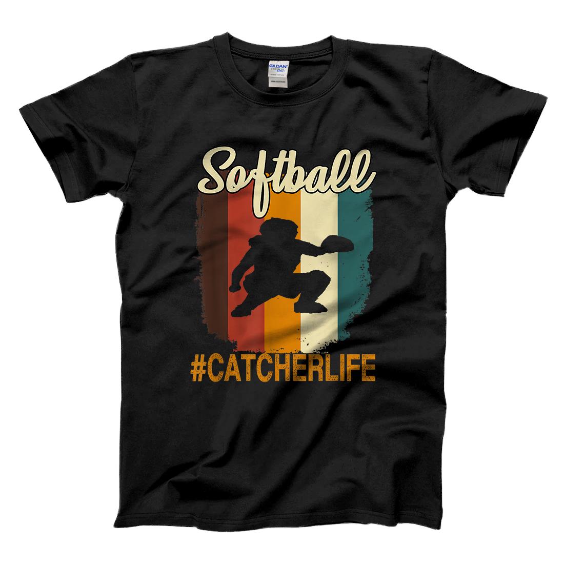 Personalized Softball Catcher Shirt Funny Retro Softball Gift T-Shirt
