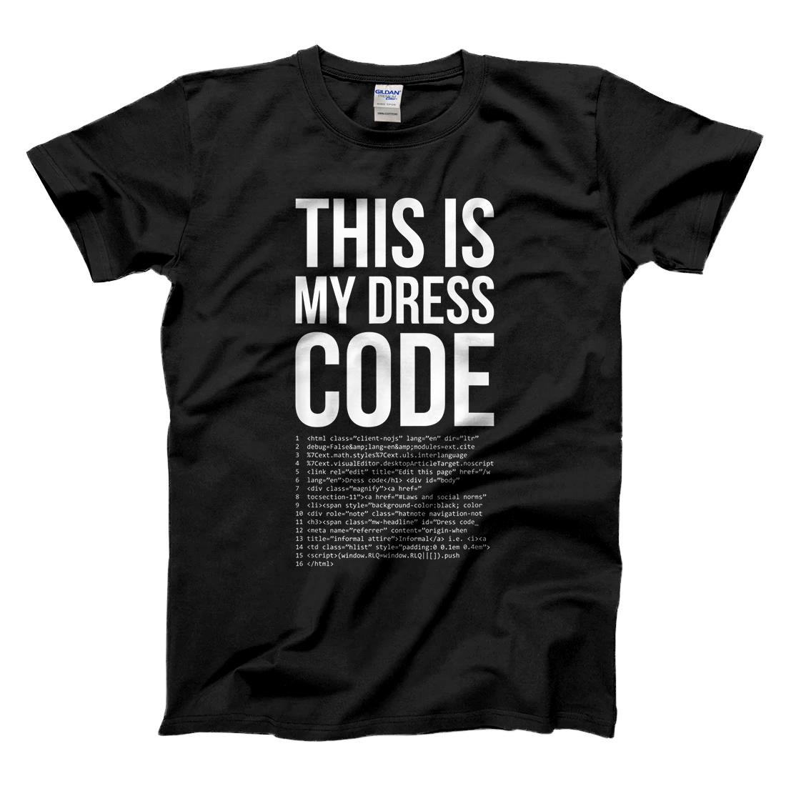 Personalized This is My Dresscode Coder Developer Computer Nerd Code Gift T-Shirt