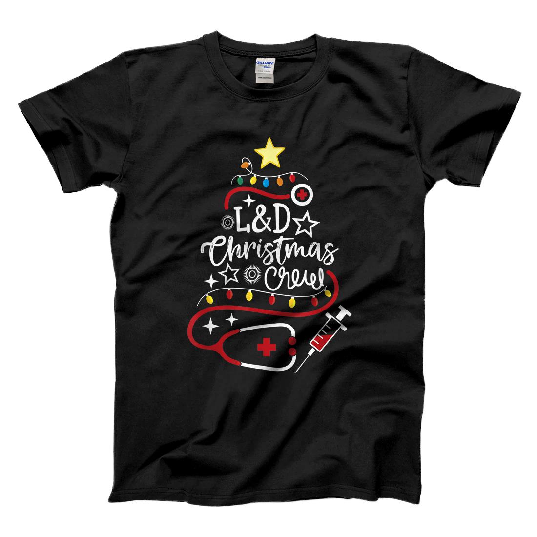 Personalized Labor and Delivery Nurse Techs Secretary L&D Christmas Crew T-Shirt