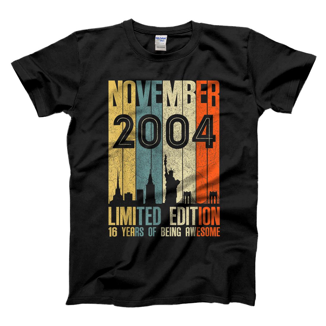 Personalized November 2004 T Shirt 16 Year Old Shirt 2004 Birthday Gift T-Shirt