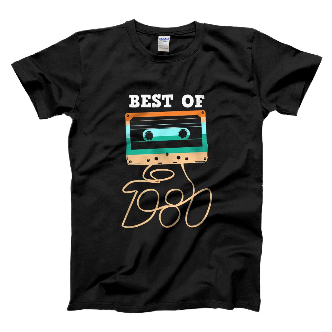Personalized 40th birthday present retro cassette Best of 1980 T-Shirt