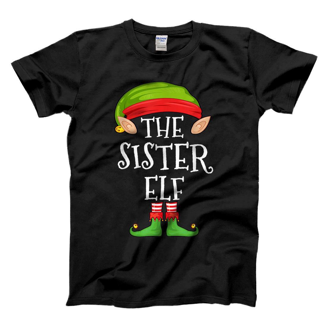Personalized Sister Elf Family Christmas Big Sister Elf Sweater Matching T-Shirt