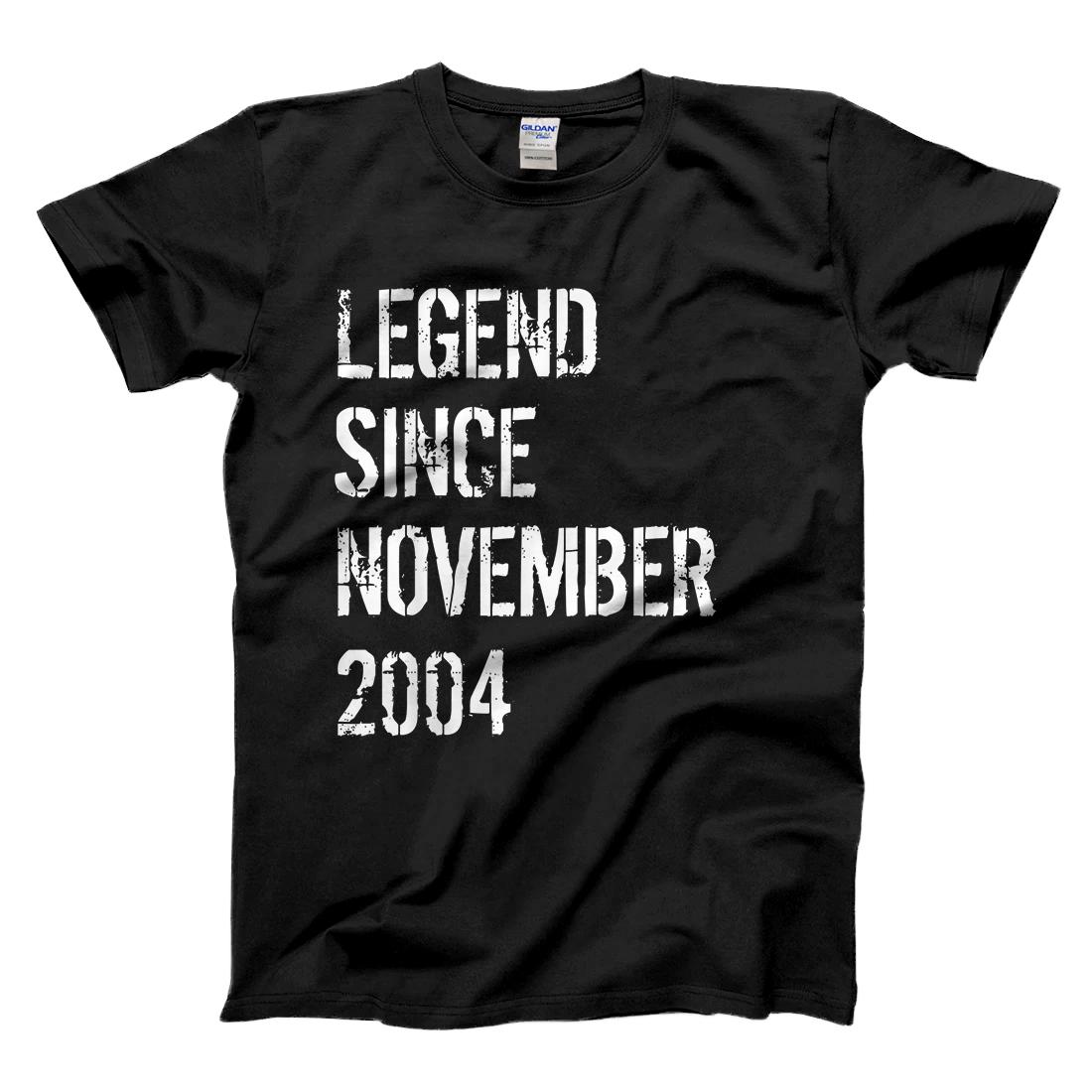 Personalized 16th Birthday Gift Boys Girls Born November 2004 T-Shirt