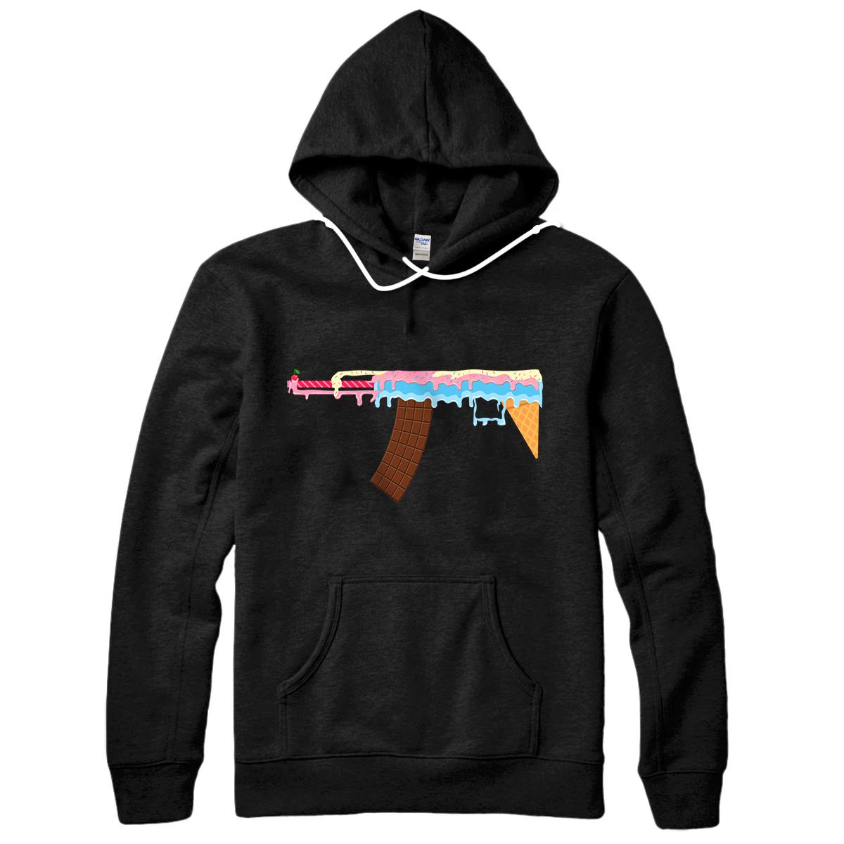 Personalized Ice Cream Gun Weapon Rifle Pullover Hoodie