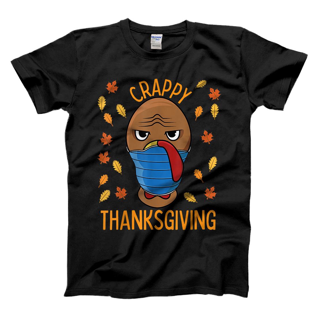 Personalized Sarcastic Turkey Wearing A Mask Quote Crappy Thanksgiving T-Shirt