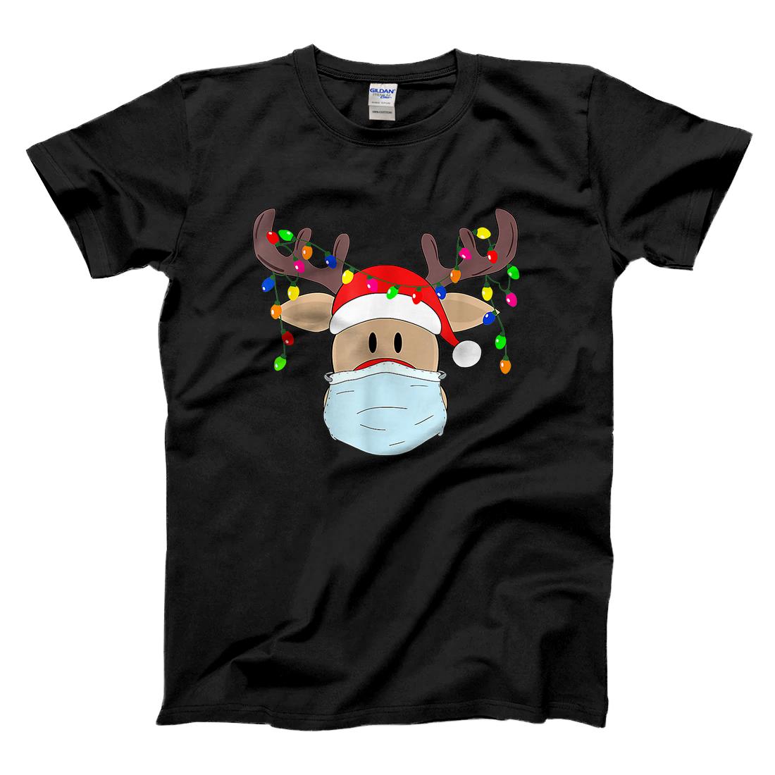 Personalized Christmas mask cute Rudolph reindeer mask shirt for holidays T-Shirt