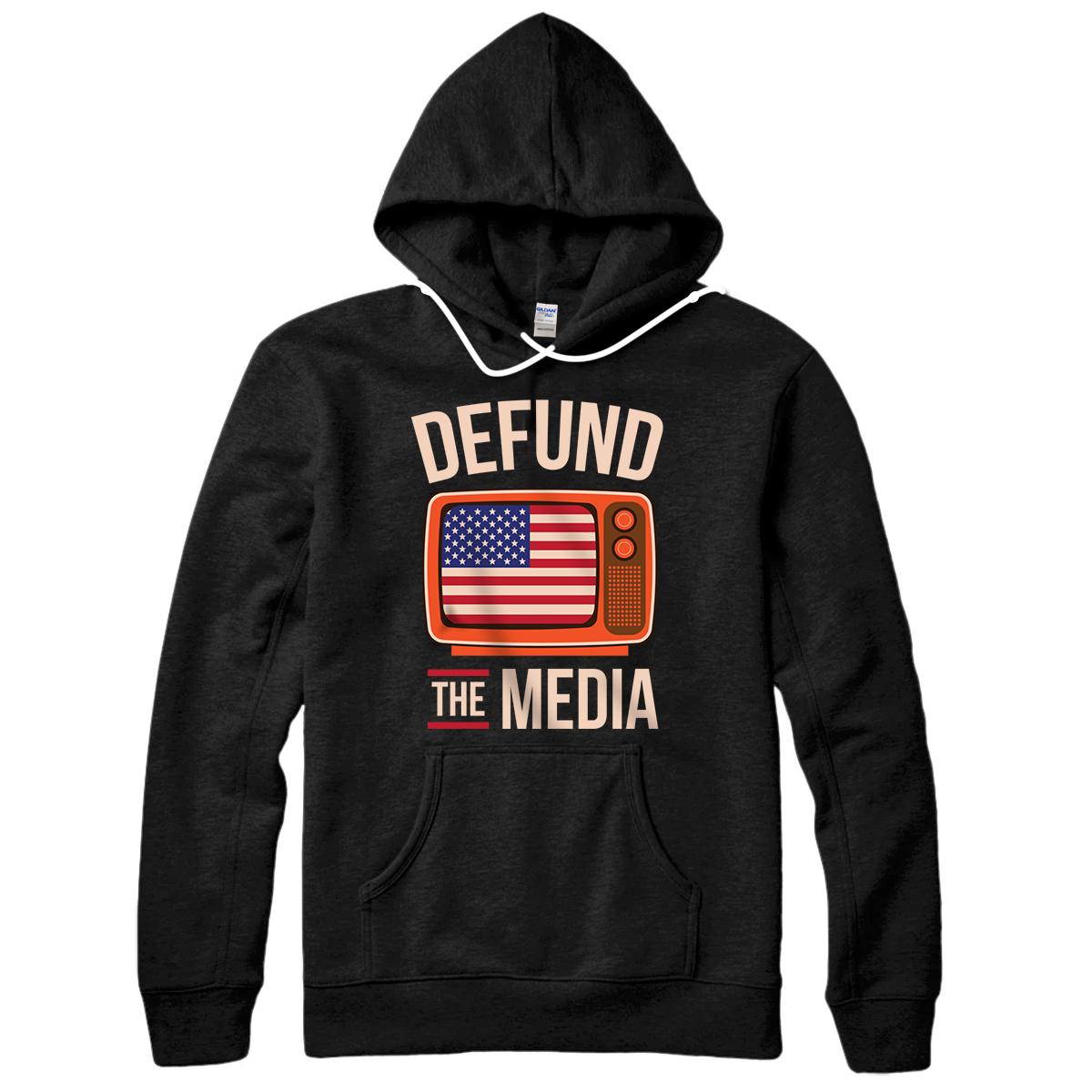 Personalized Defund The Media No To Fake News Protest Activist Pullover Hoodie