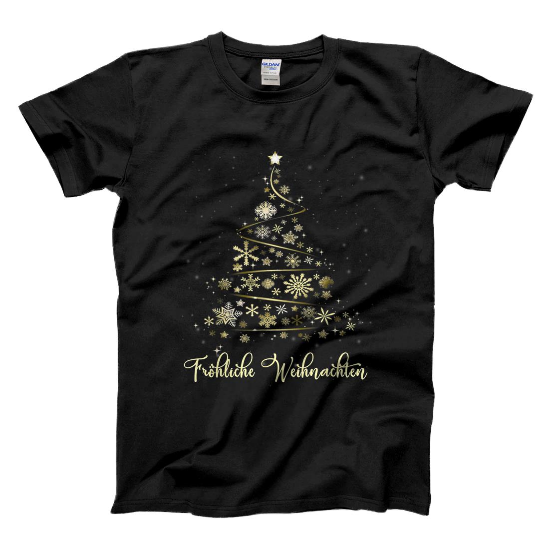 Personalized Frohe Weihnachten German Christmas Tree Merry Xmas T-Shirt