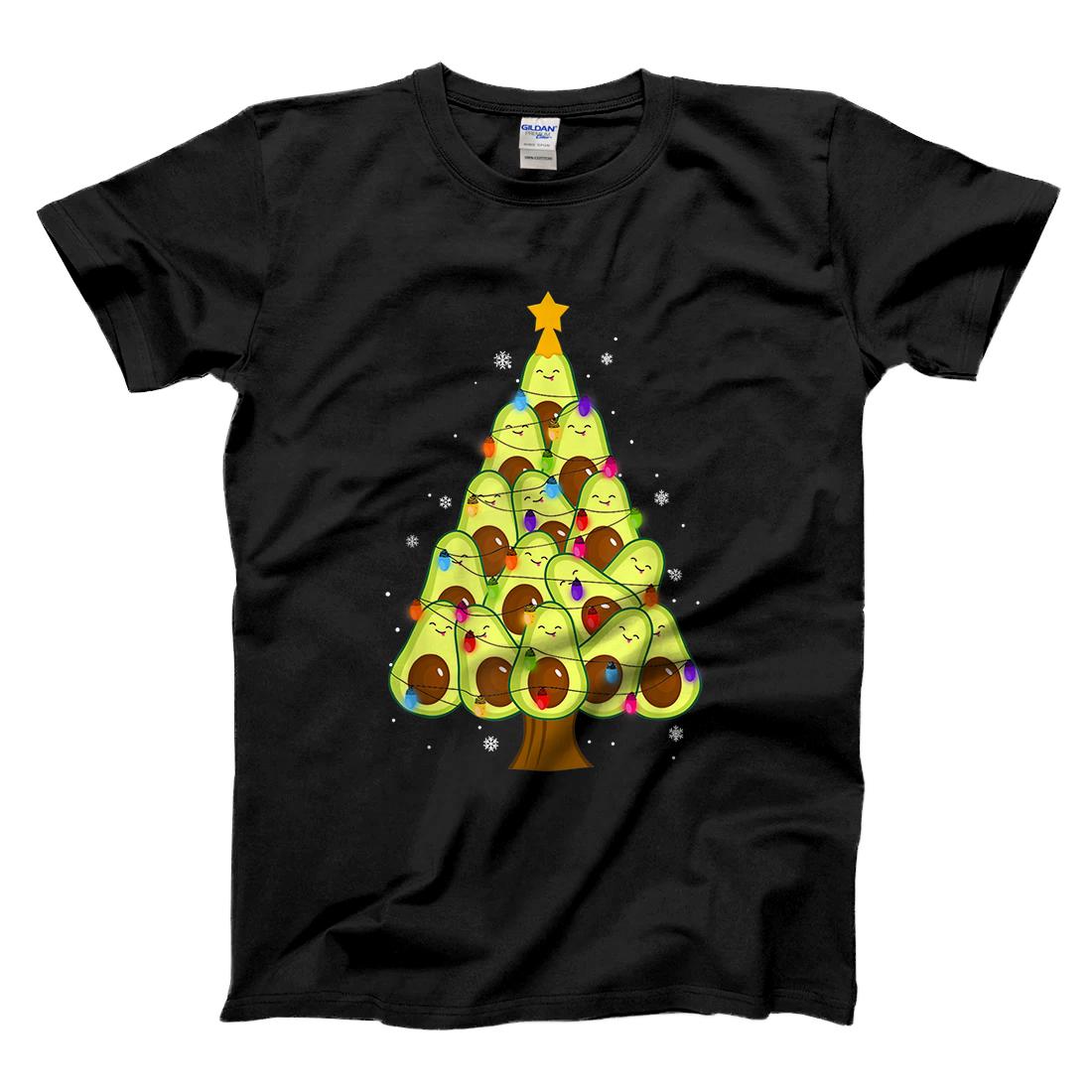 Personalized Avocado Tree Christmas Light Funny Christmas Vegans Gifts T-Shirt