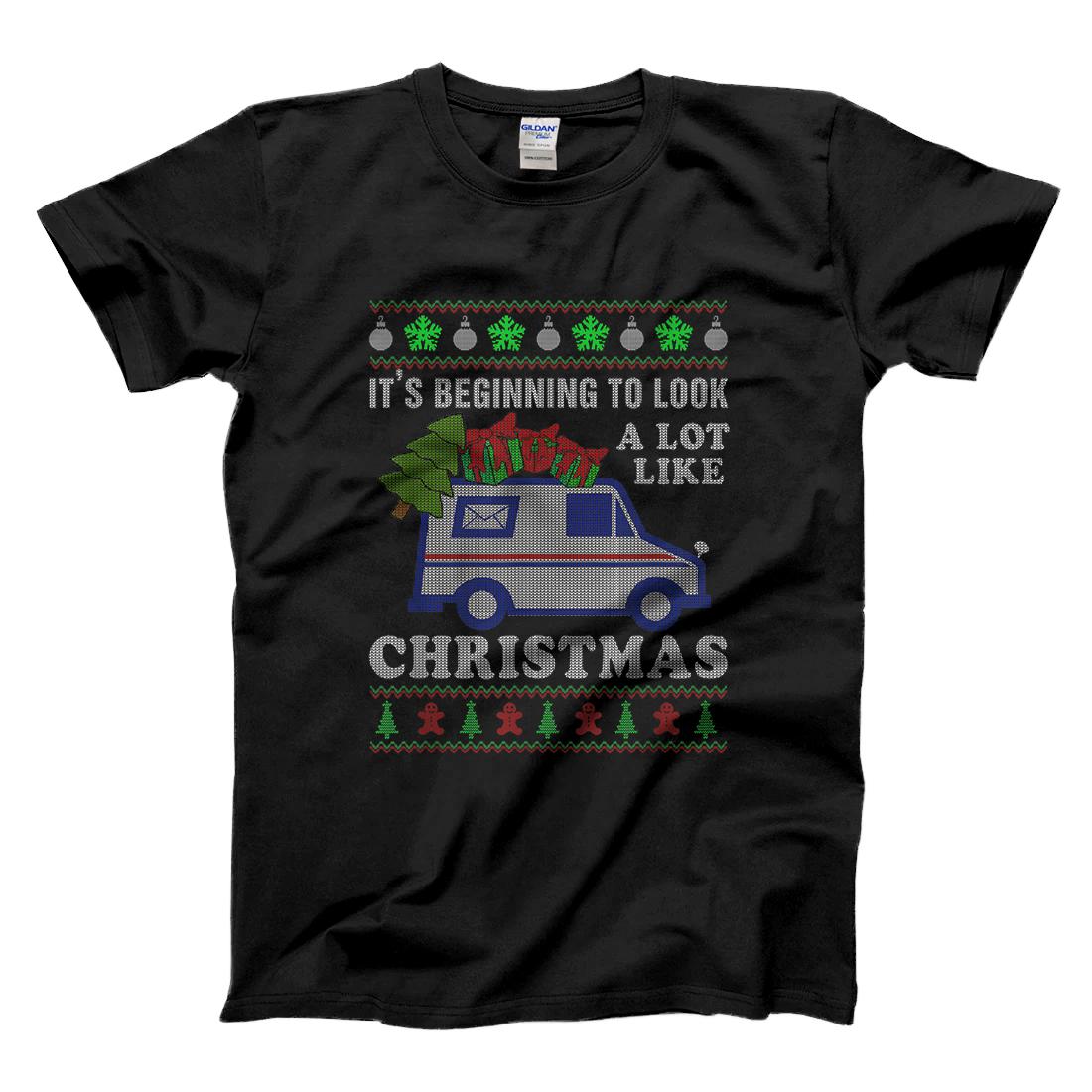 Personalized Look A Lot Like Christmas Ugly Sweater Xmas Postal Worker T-Shirt