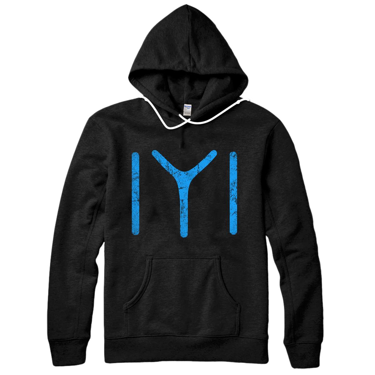 Personalized Cool Kayi Tribe Vintage Blue Symbol IYI Ottoman Empire Pullover Hoodie