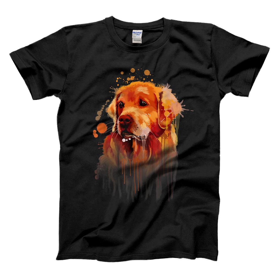 Personalized Golden Retriever Painting Dog Art Print T-Shirt