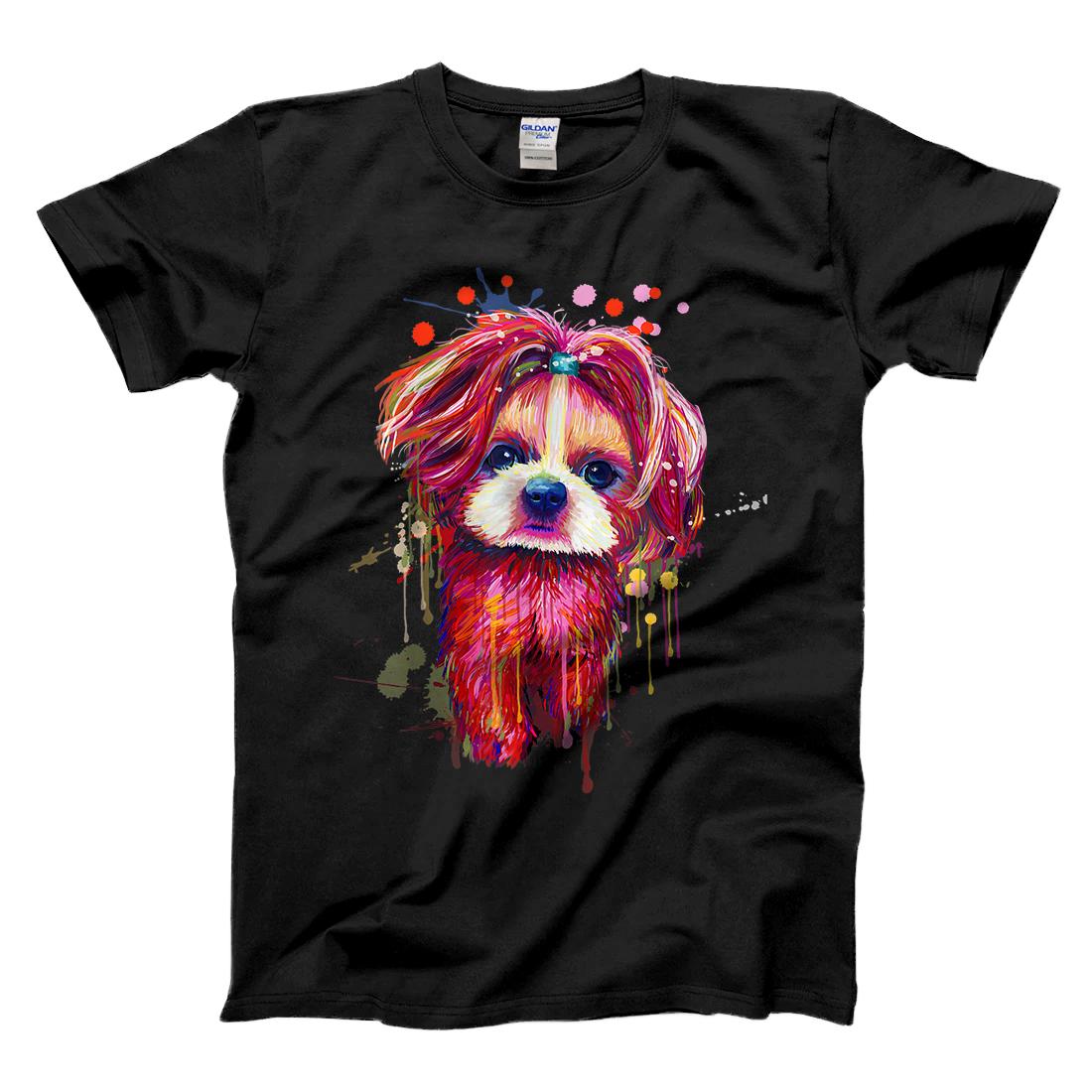 Personalized Lovely Shih Tzu Watercolor Painting T-Shirt