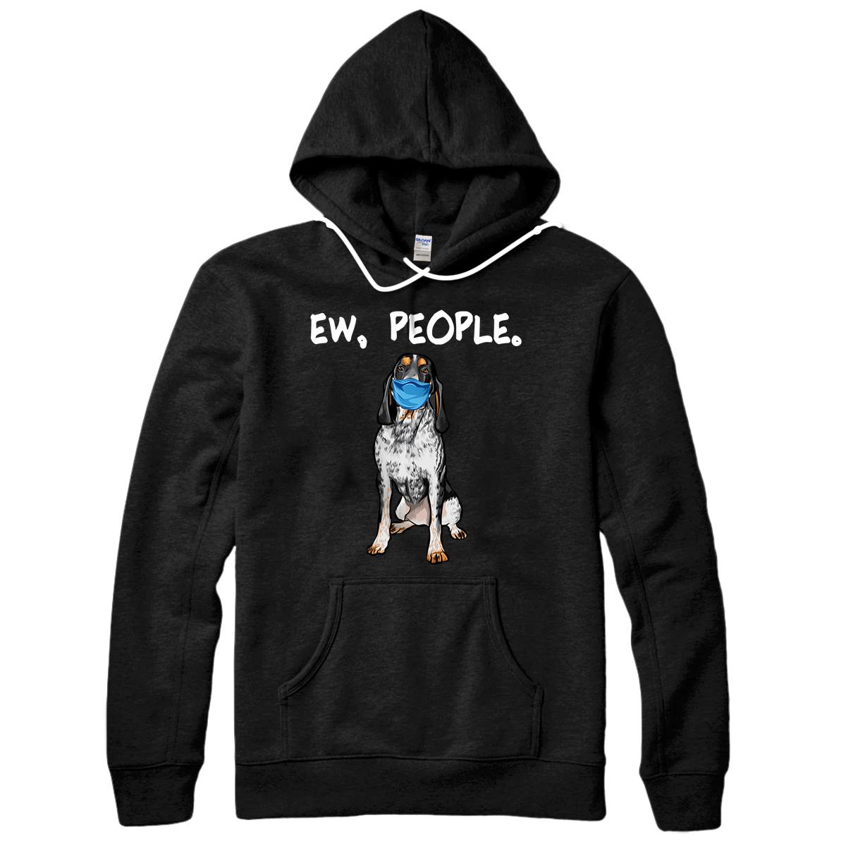 Personalized Bluetick Coonhound Ew People Dog Wearing Face Mask Pullover Hoodie