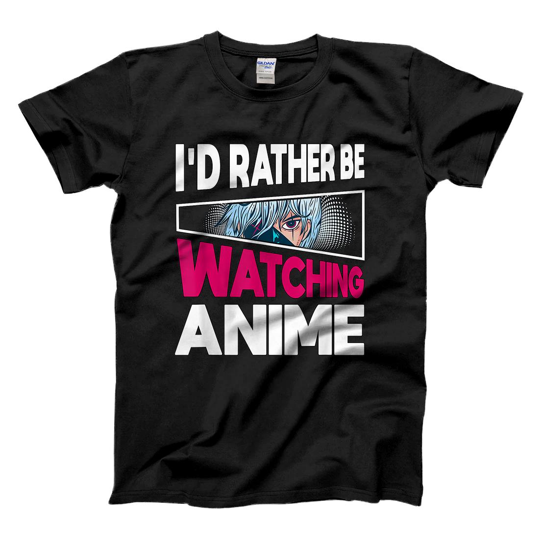 Personalized I'd Rather Be Watching Anime Merch Girl Otaku Gift Anime T-Shirt