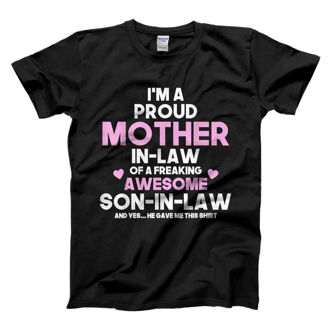 Personalized Proud Mum Gift Mothers Day Awesome Mother In Law T-Shirt