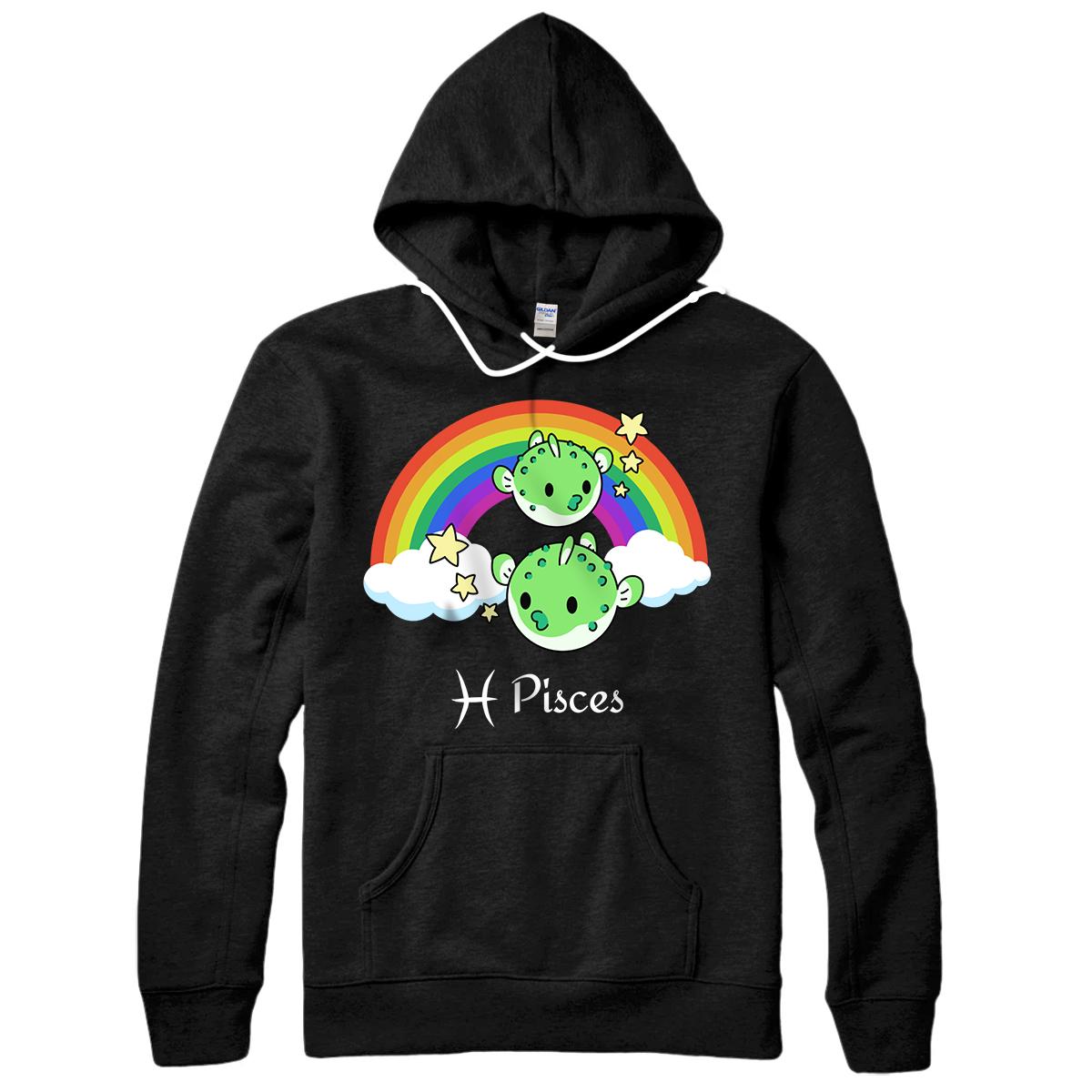 Personalized LGBT Gay Lesbian Pride Pisces Horoscope Zodiac Astrology Pullover Hoodie