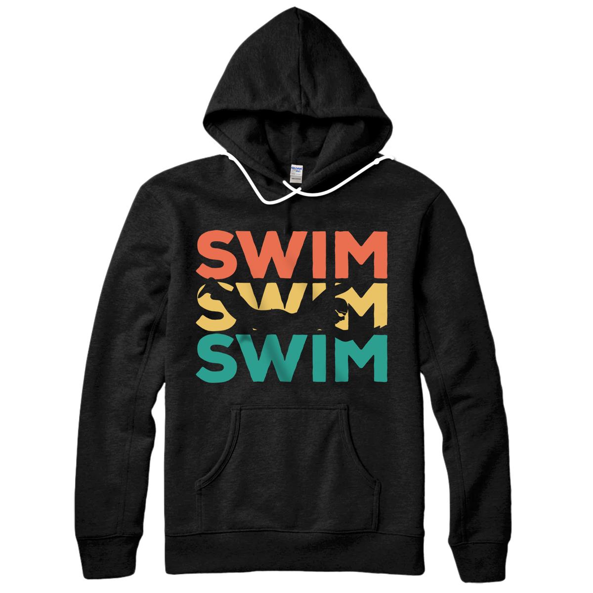 Personalized Retro Vintage Swimming Gift For Swimmers Pullover Hoodie
