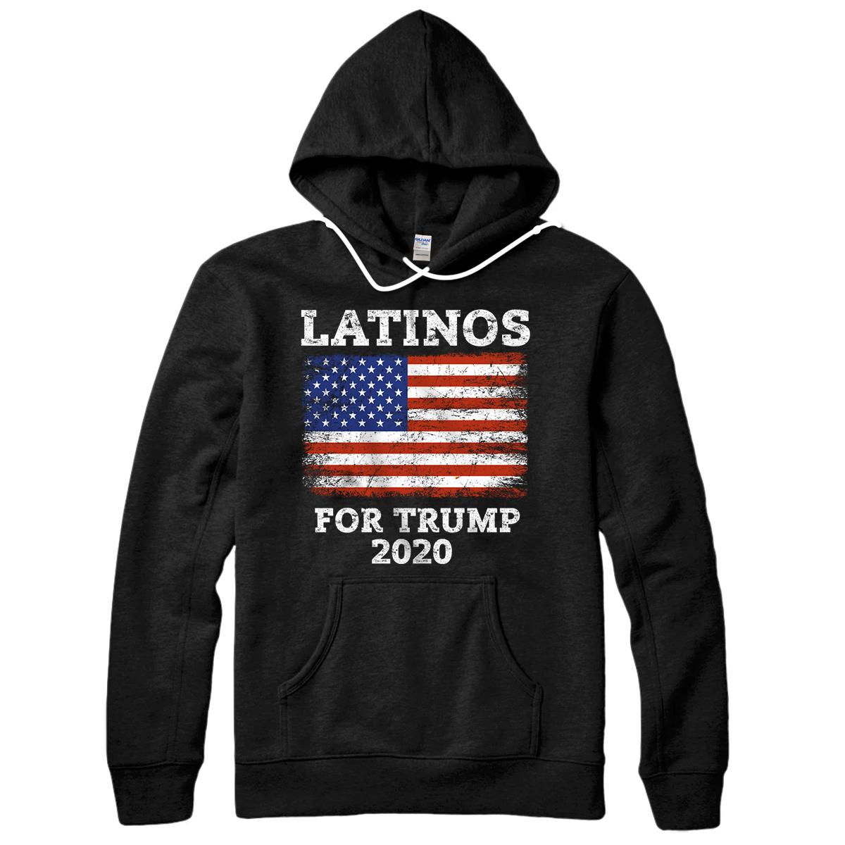 Personalized Latinos For Trump 2020 Reelect Donald Trump 45 Pullover Hoodie