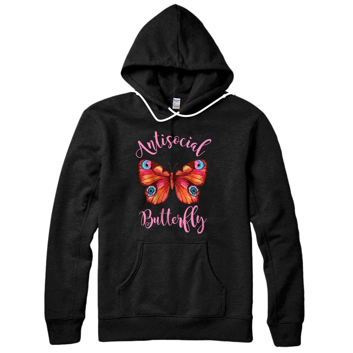 Personalized Antisocial Butterfly Lovers Anti-social Pullover Hoodie