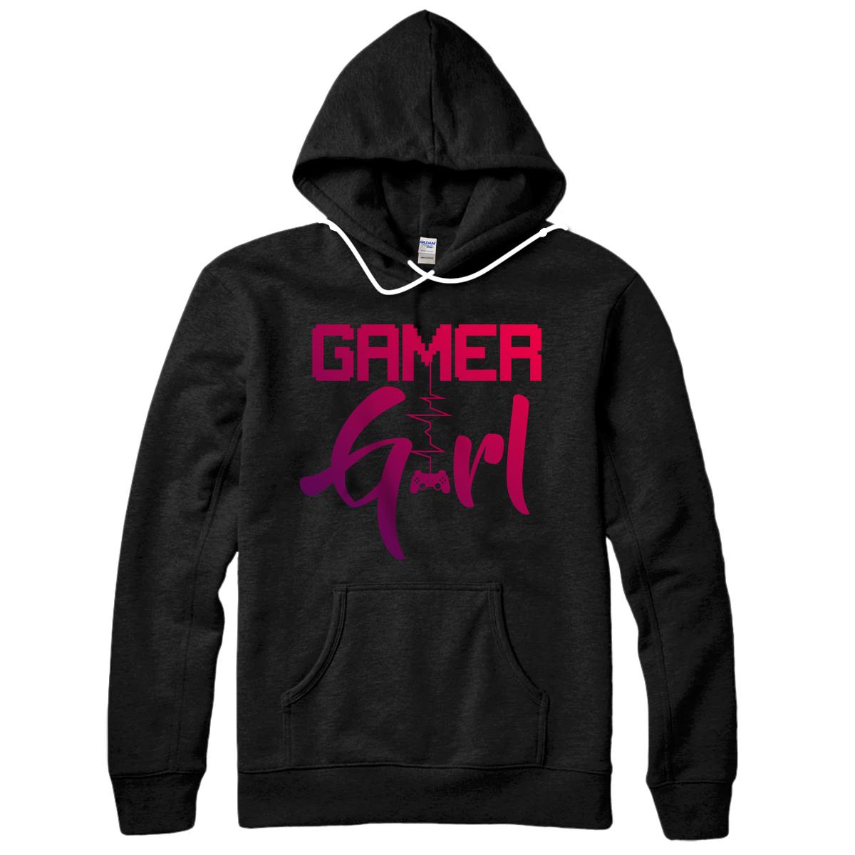 Personalized Gamer Girl Gaming Pullover Hoodie